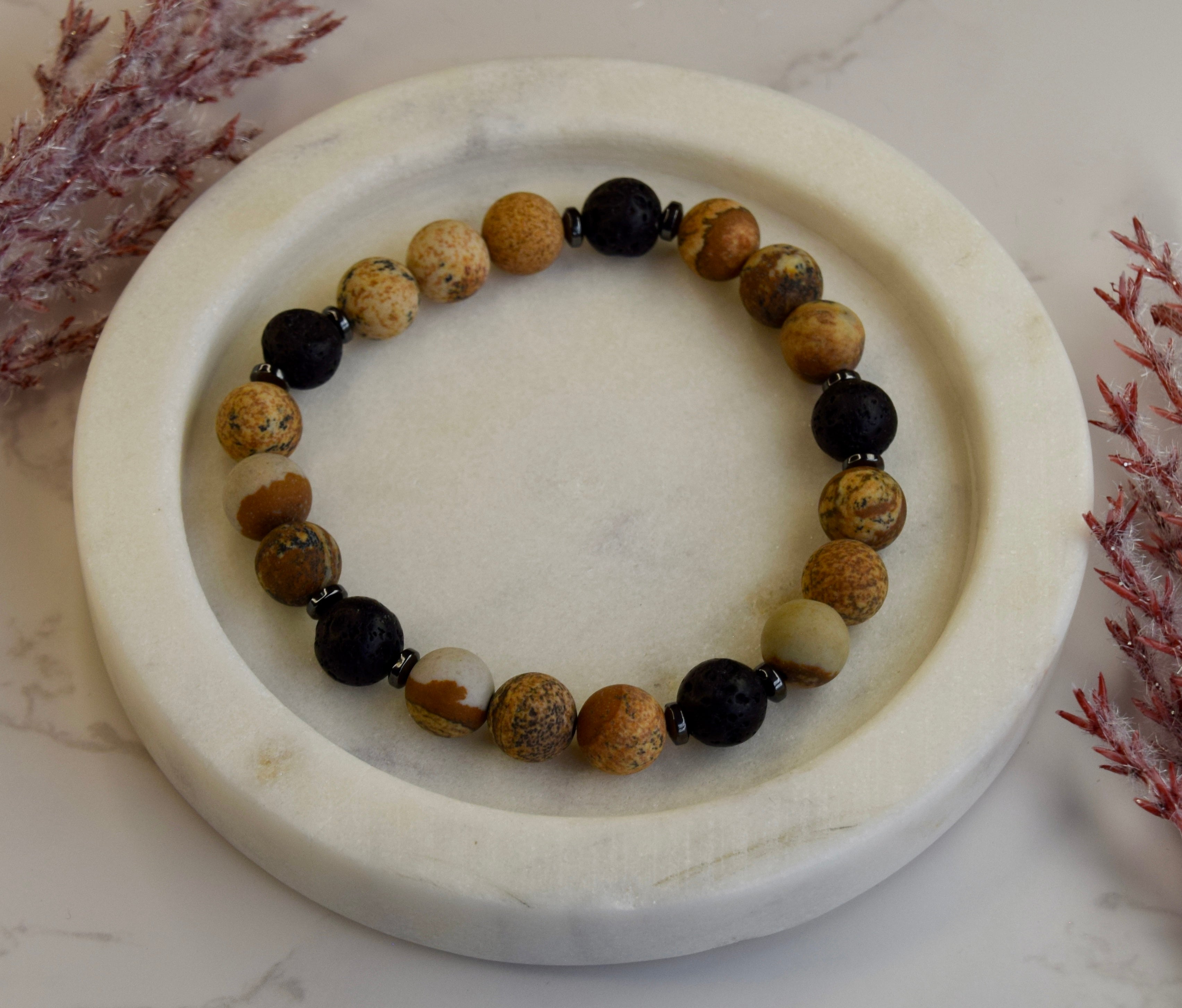 Jasper Beads Diffuser Bracelet
