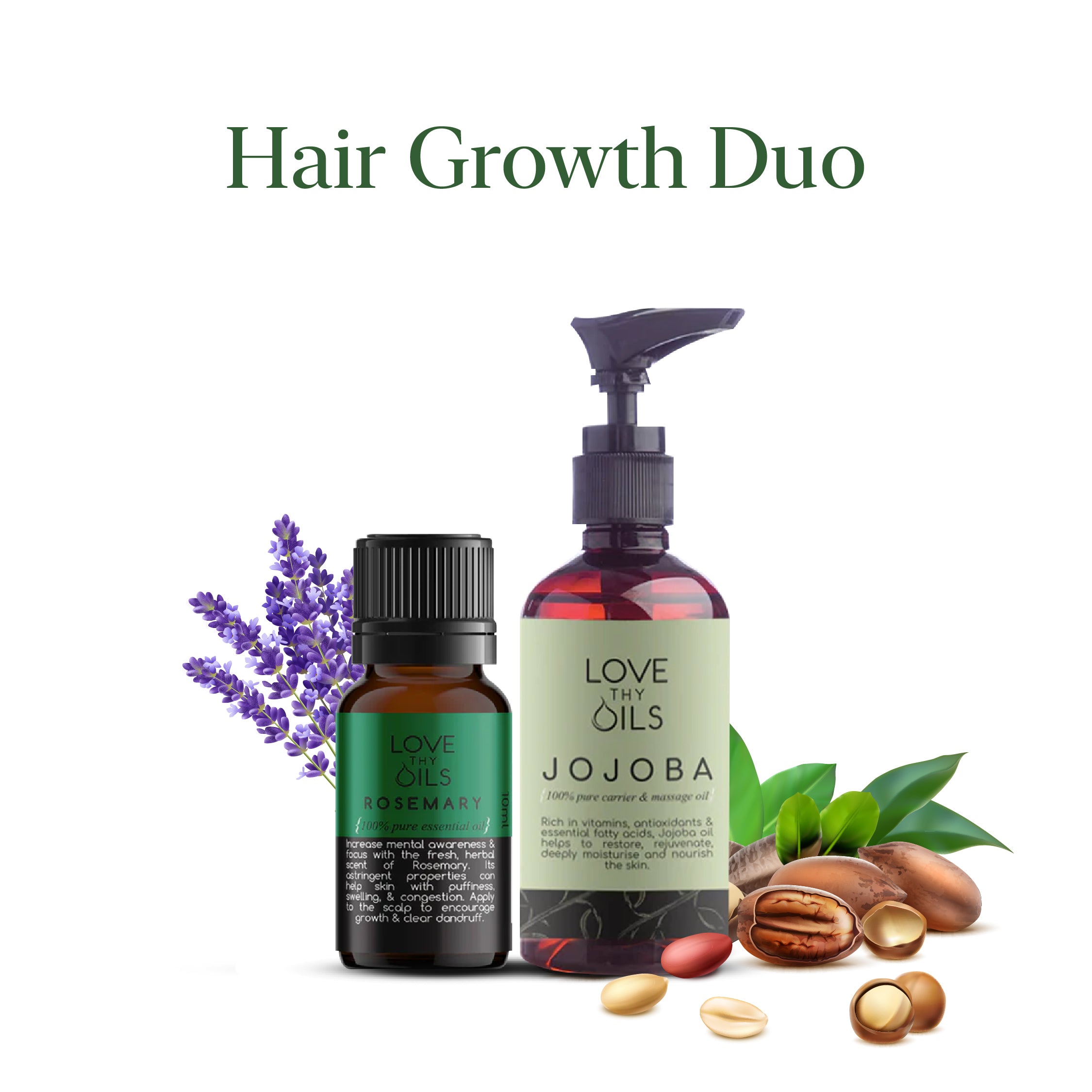 Hair Growth Kit Rosemary Essential oil + Jojoba Oil