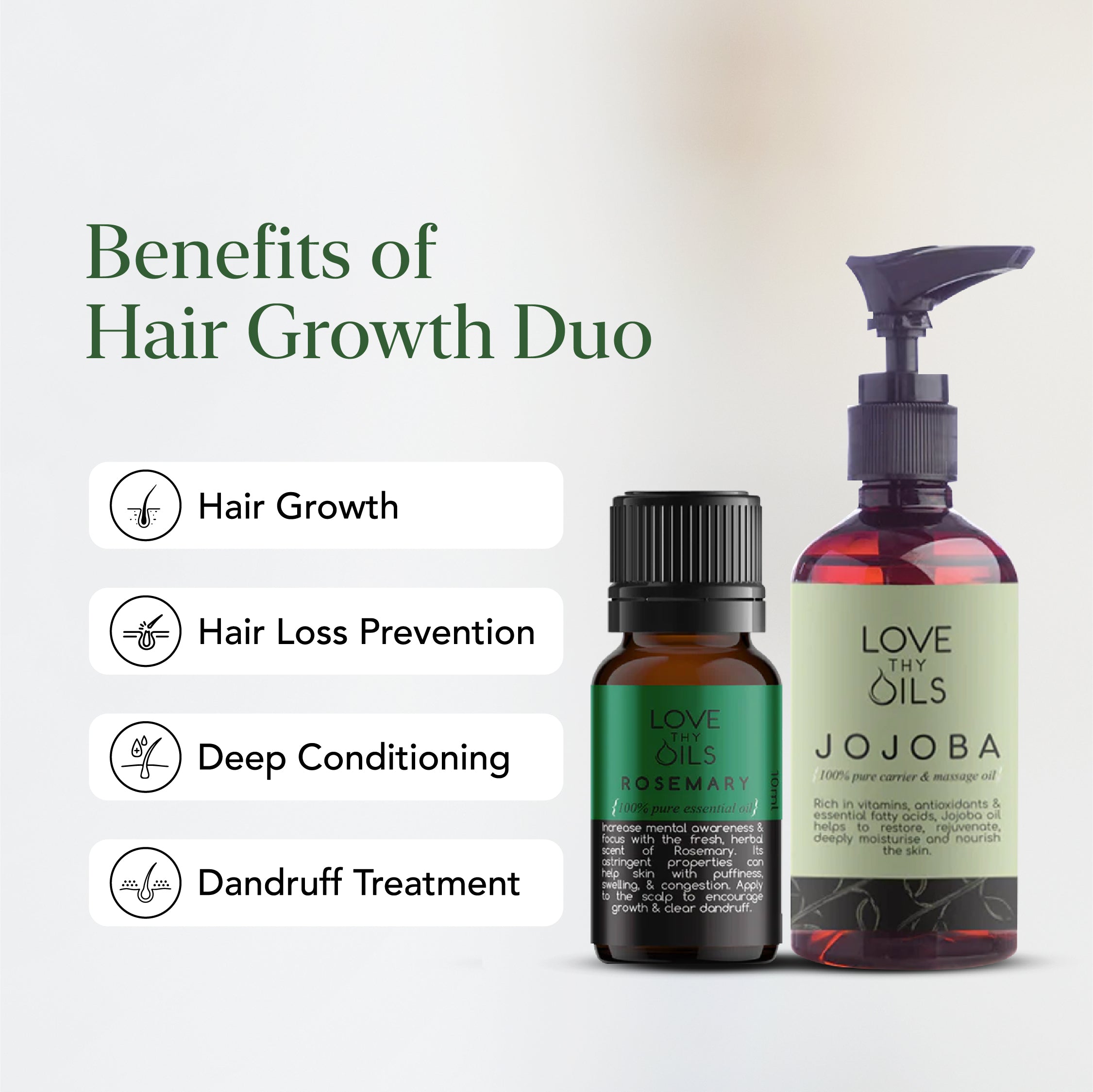 Hair Growth Kit Rosemary Essential oil + Jojoba Oil