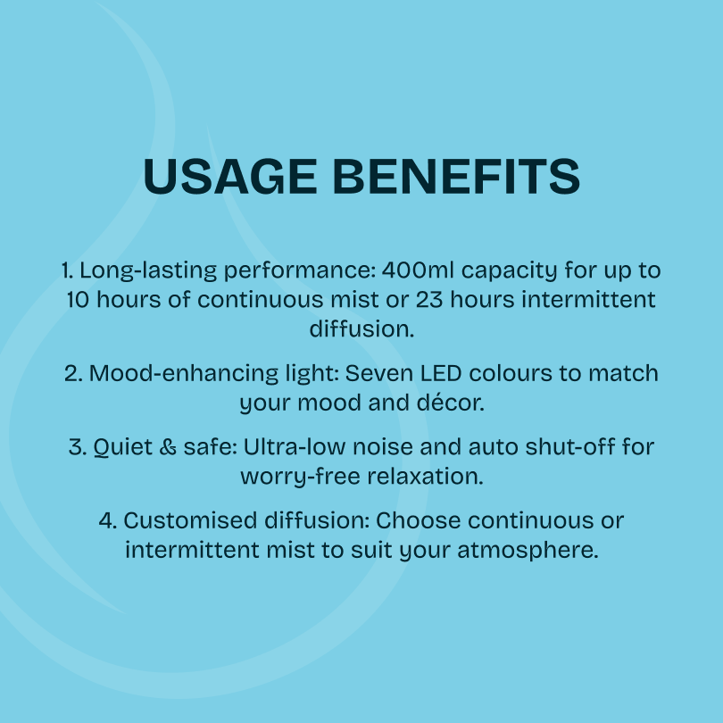 LumiAroma Essential Oil Diffuser - Black