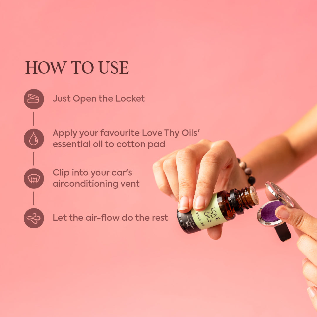 Tree of Life - Aromatherapy Car Vent Diffuser Locket - Rose Gold