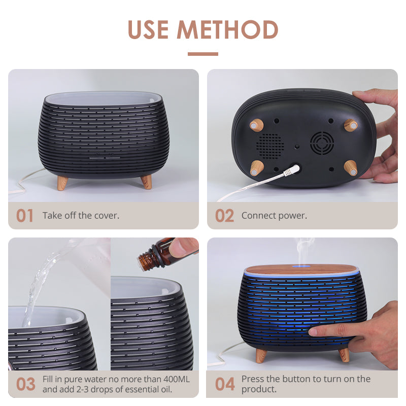 LumiAroma Essential Oil Diffuser - Black