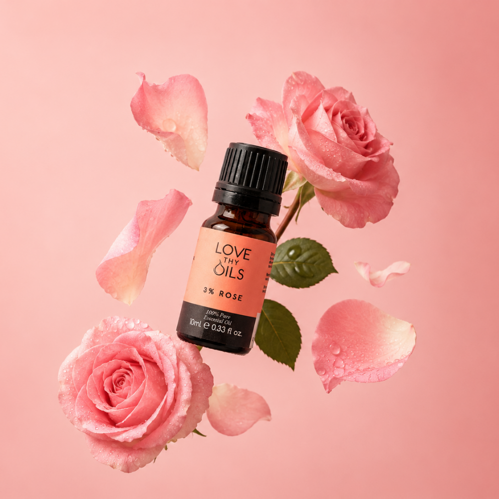 Rose 3% Essential Oil in Jojoba Oil 10ml
