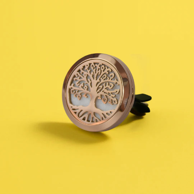 Tree of Life - Aromatherapy Car Vent Diffuser Locket - Rose Gold