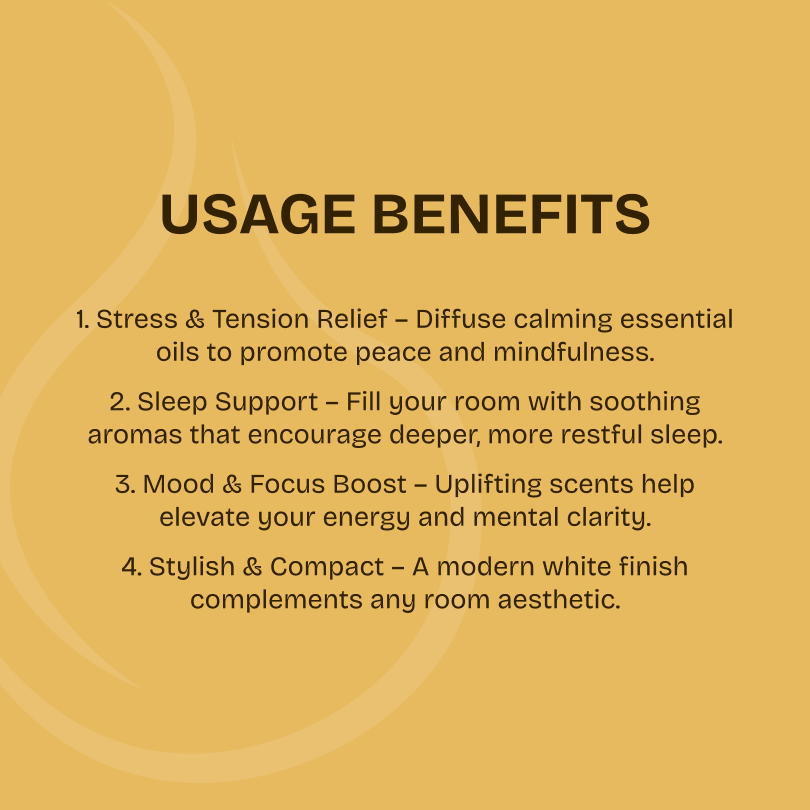 Aroma Essential Oil Diffuser - White JY051W