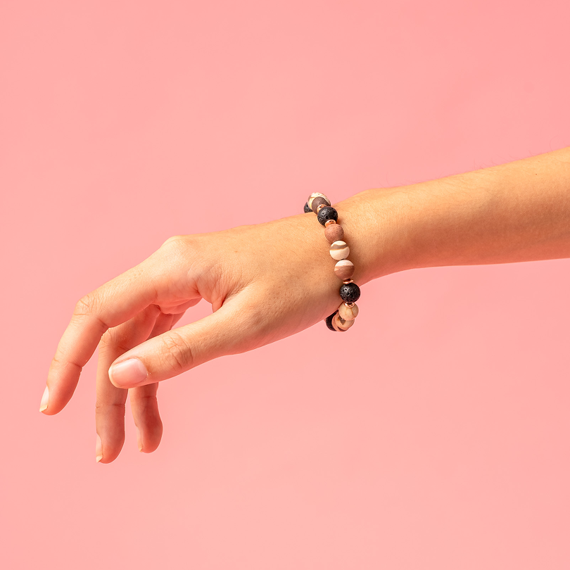 Brown Zebra Diffuser Bracelet