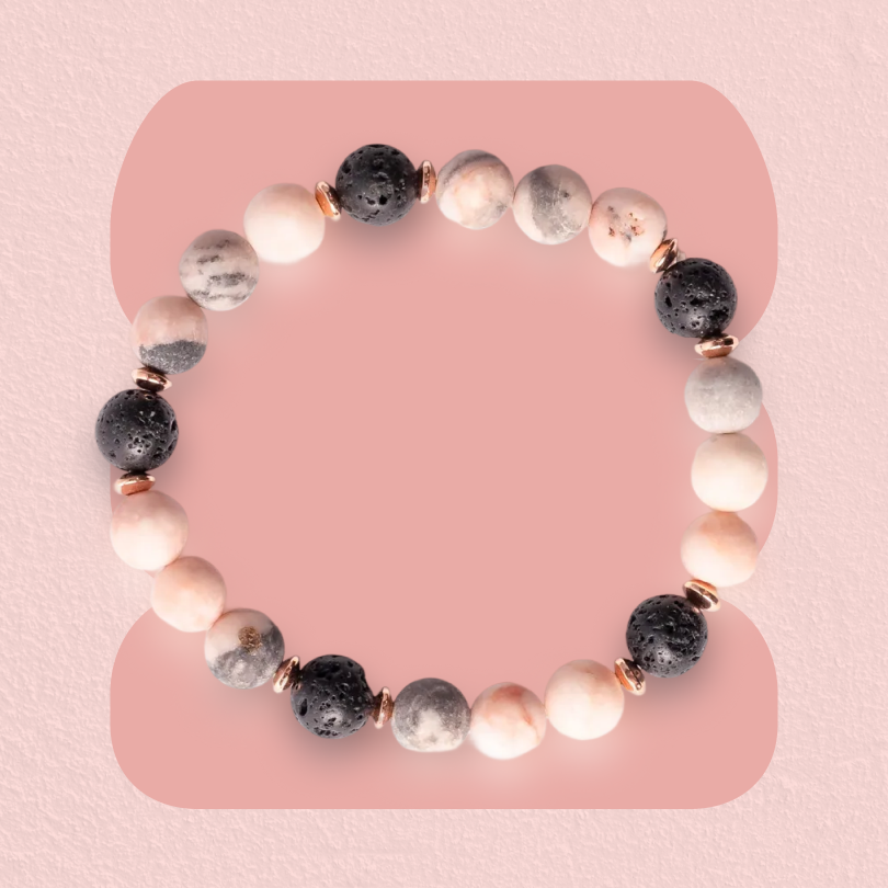Pink Aventurine Beads Diffuser Bracelet