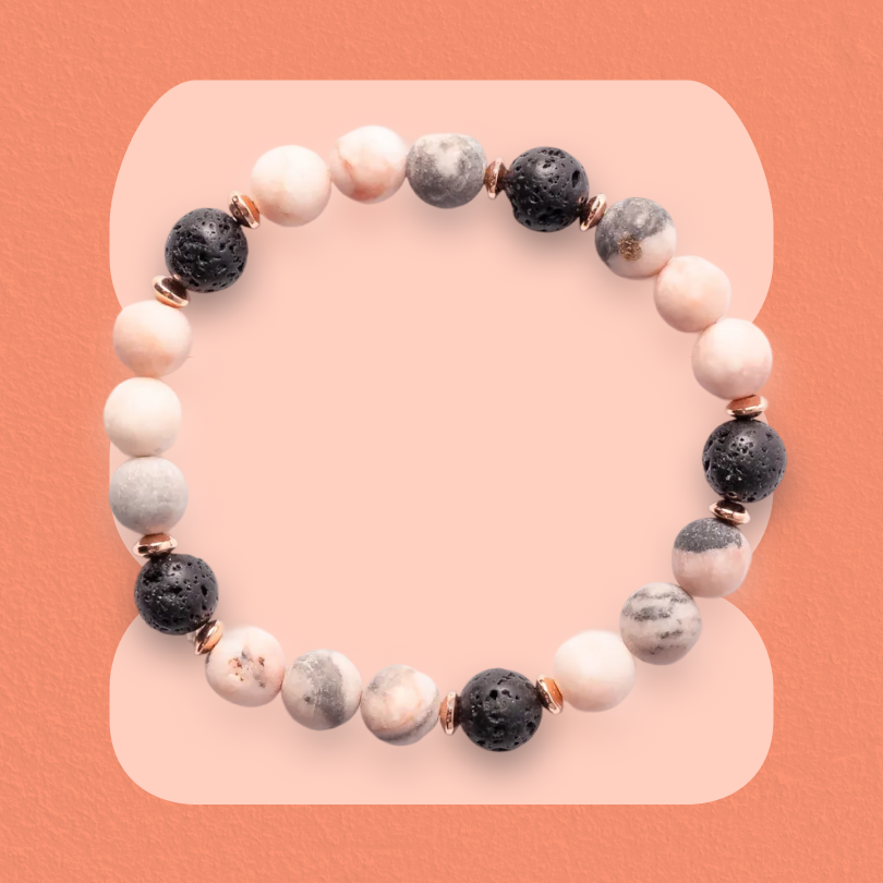 Pink Zebra Diffuser Bracelet