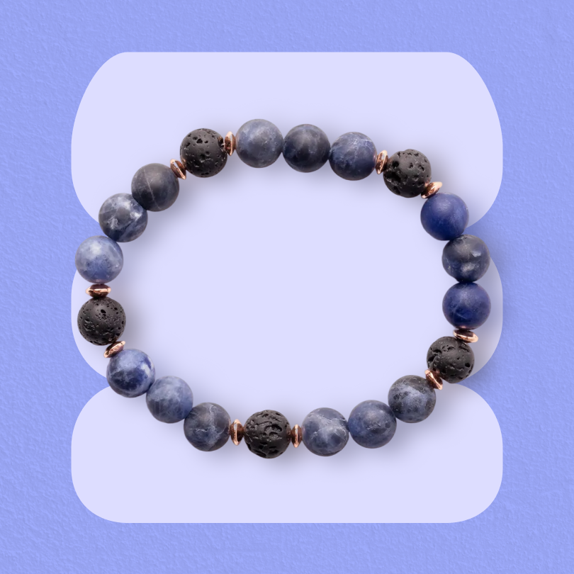 Sodalite Beads Diffuser Bracelet
