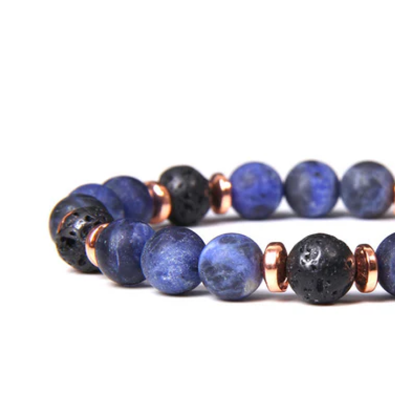 Sodalite Beads Diffuser Bracelet