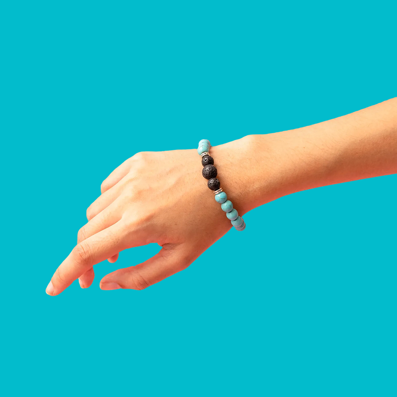 Turquoise & Lava Stone Diffusing Bracelet