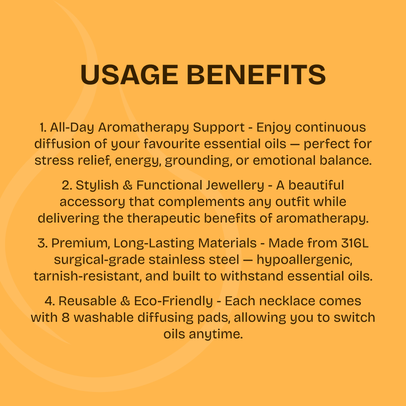 Tree of Life - Aromatherapy Diffusing Necklace - Yellow Gold