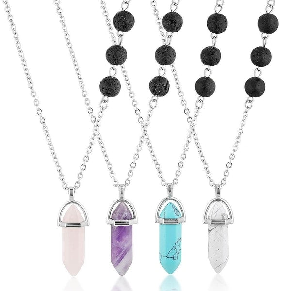Joy Lava Stone & Crystal diffusing Necklace