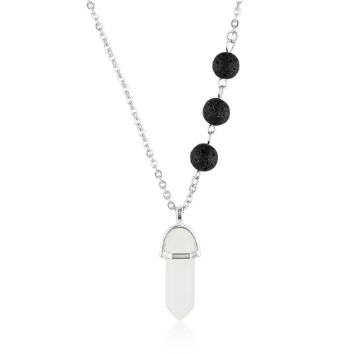 Joy Lava Stone & Crystal diffusing Necklace