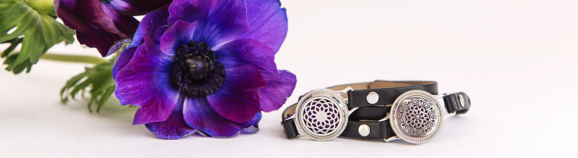 Essential oil diffusing bracelets leather wrap band