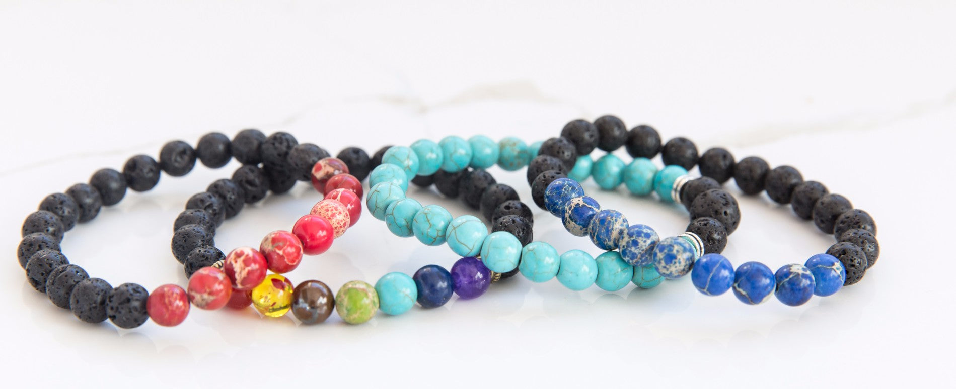 Lava & Gemstone aromatherapy bracelets
