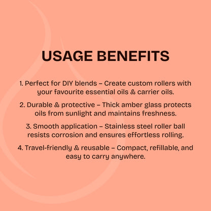 10ml Amber Glass Roller Bottles