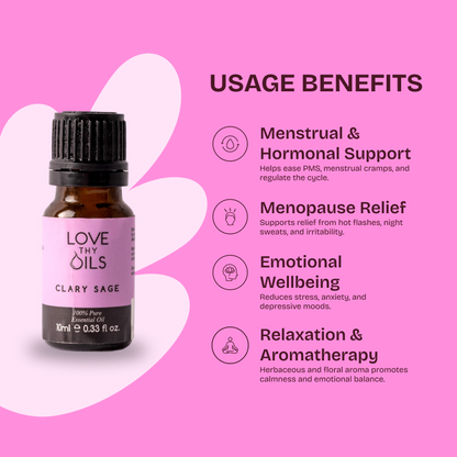 Clary Sage Essential Oil 10ml
