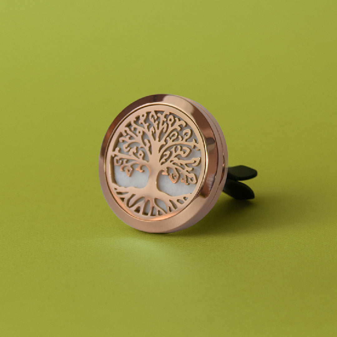 Tree of Life - Aromatherapy Car Vent Diffuser Locket - Rose Gold