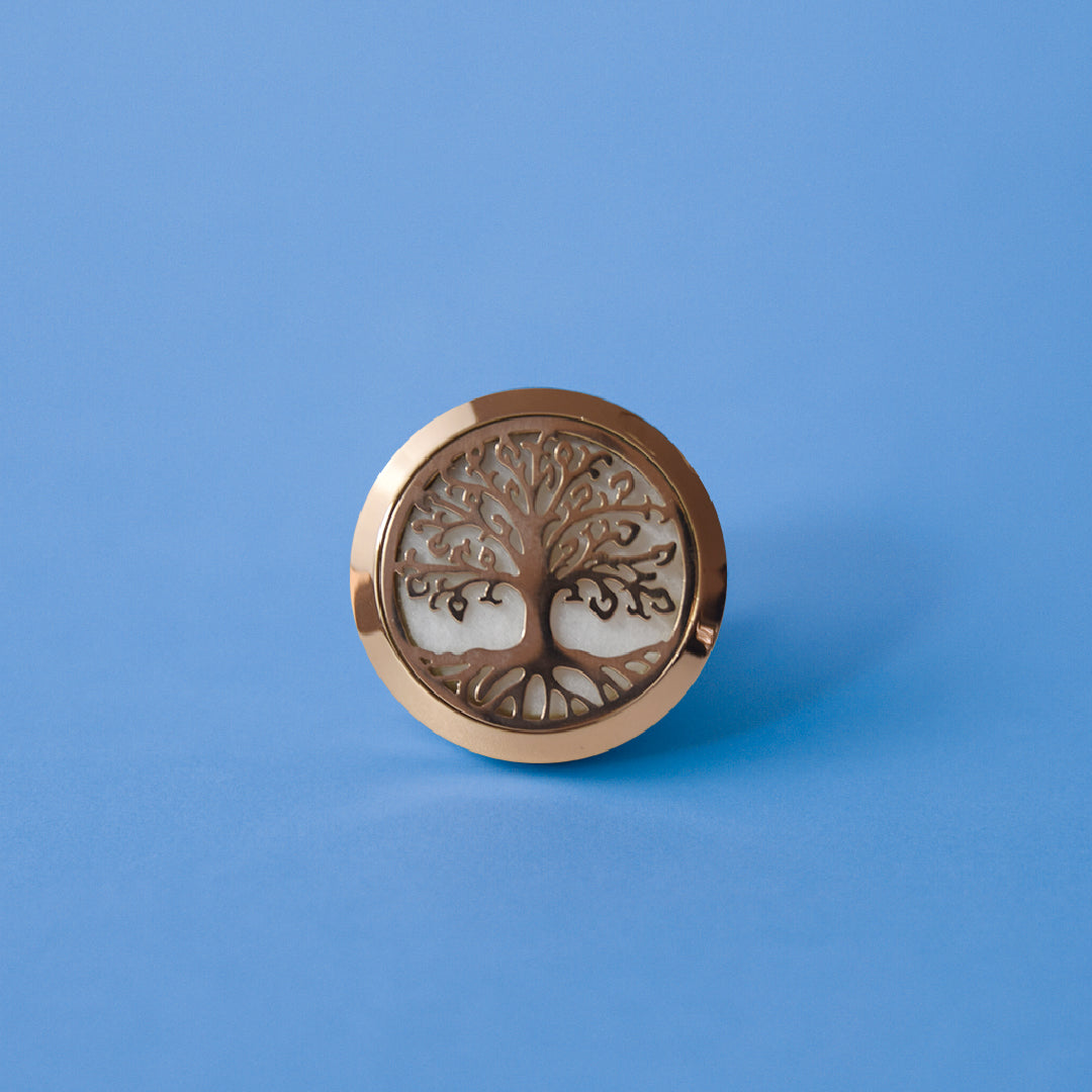 Tree of Life - Aromatherapy Car Vent Diffuser Locket - Rose Gold