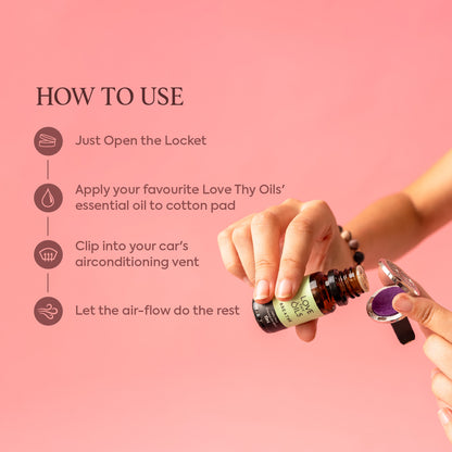 Tree of Life - Aromatherapy Car Vent Diffuser Locket - Rose Gold