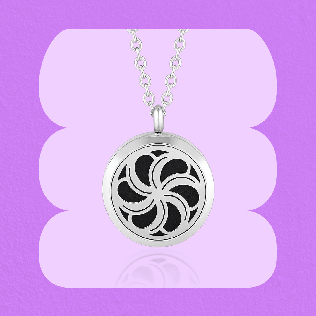 Sunny Days Aromatherapy Diffuser Necklace - Silver