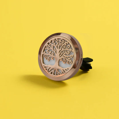 Tree of Life - Aromatherapy Car Vent Diffuser Locket - Rose Gold