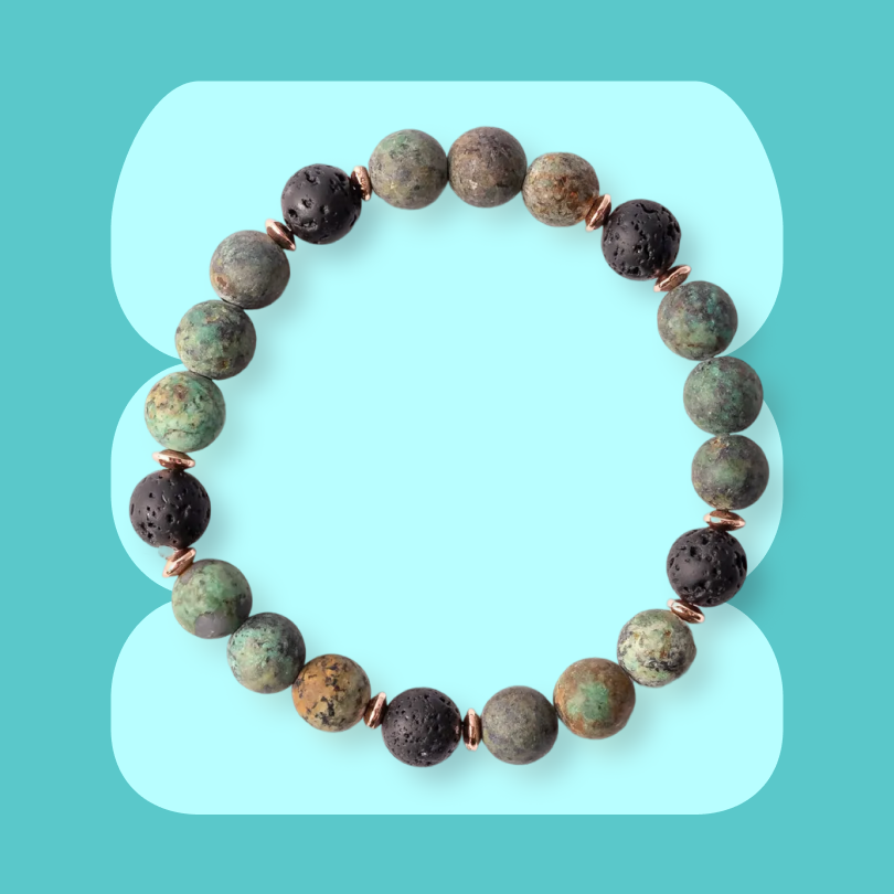 African Turquoise Diffuser Bracelet