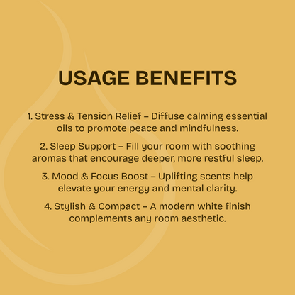 Aroma Essential Oil Diffuser - White JY051W