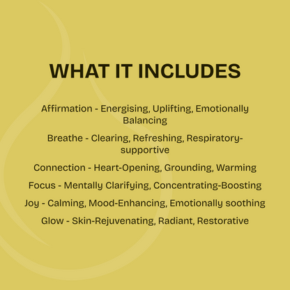 Aromatic Fusion Collection (Affirmation+Breathe+Connection+Focus+Joy+Glow)