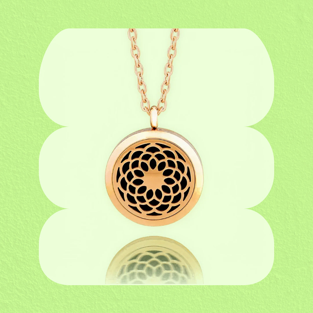 Blossom Essential Oil Diffusing Necklace - Rose Gold