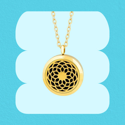 Blossom Essential Oil Diffusing Necklace - Yellow Gold
