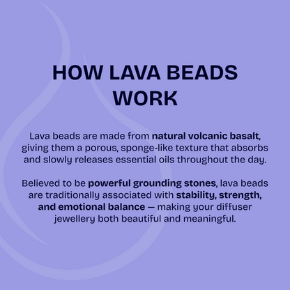 Blue Imperial Jasper & Lava Stone diffusing bracelet