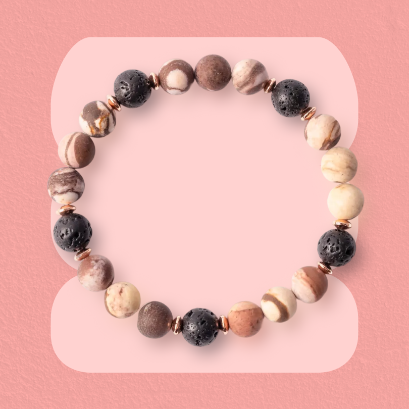 Brown Zebra Diffuser Bracelet