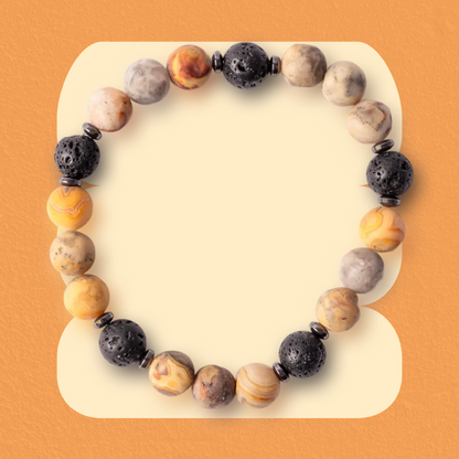 Crazy Agate Beads Diffuser Bracelet