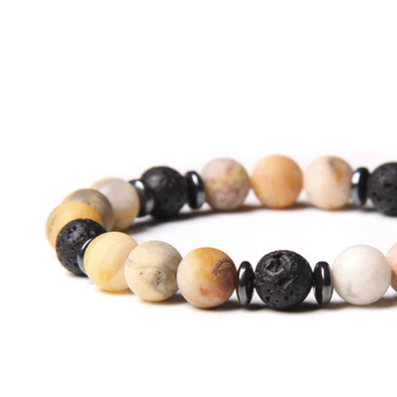 Crazy Agate Beads Diffuser Bracelet