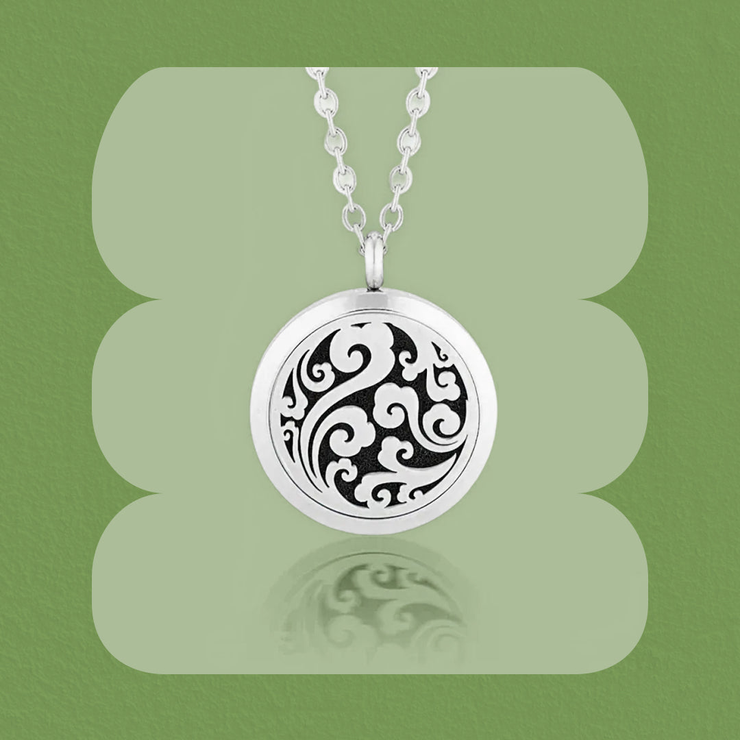 Flourish Aromatherapy Essential Oil Diffuser Necklace - Silver