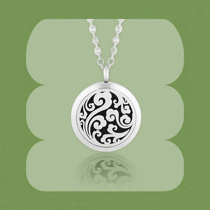 Flourish Aromatherapy Essential Oil Diffuser Necklace - Silver