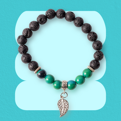 Peace - Blue Agate & Lava stone diffuser Bracelet