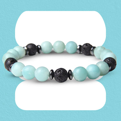 Amazonite Beads Diffuser Bracelet