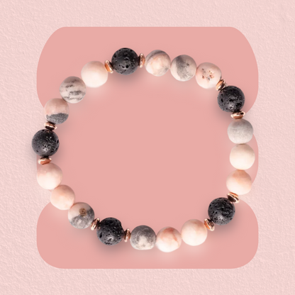 Pink Aventurine Beads Diffuser Bracelet