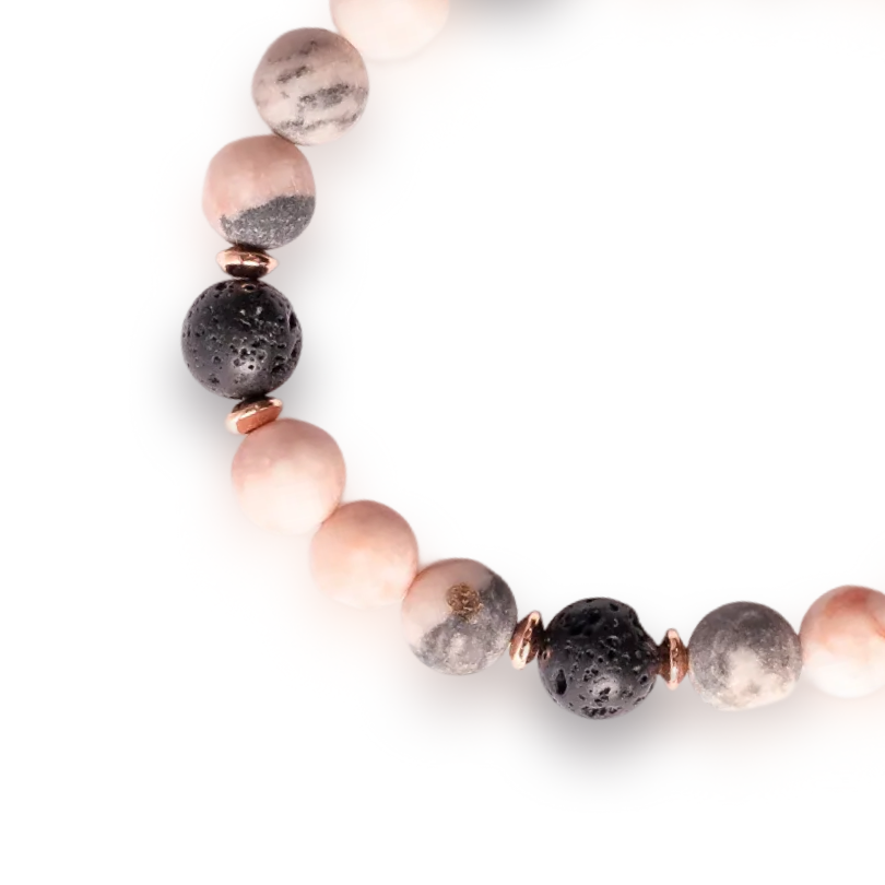Pink Aventurine Beads Diffuser Bracelet
