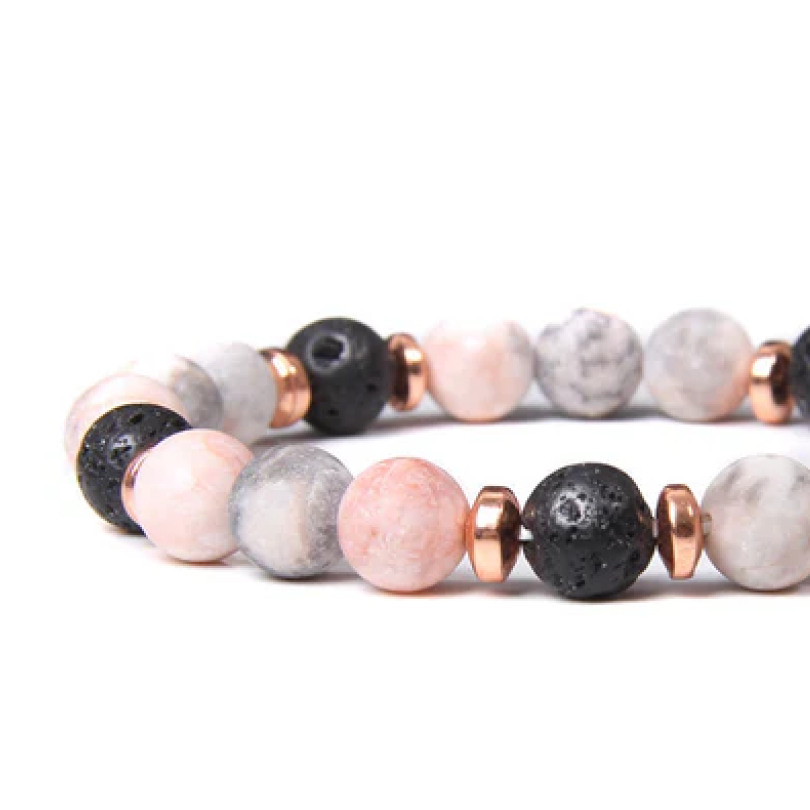 Pink Zebra Diffuser Bracelet