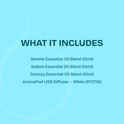 Relax & Revive Set: Tranquil Trio + AromaPod Diffuser