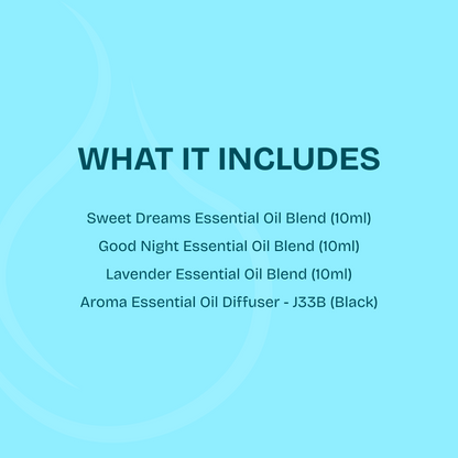 Sleep Well Collection (Sweet Dreams+Good Night+Lavender) + Diffuser