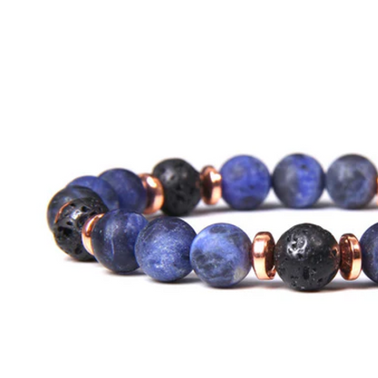 Sodalite Beads Diffuser Bracelet