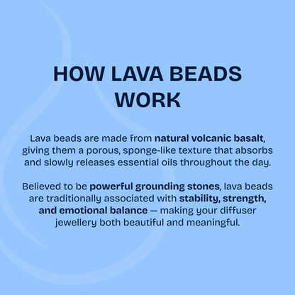 Tree of Life Lava Stone Necklace - Blue