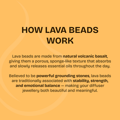 Tree of Life Lava Stone Necklace - Yellow