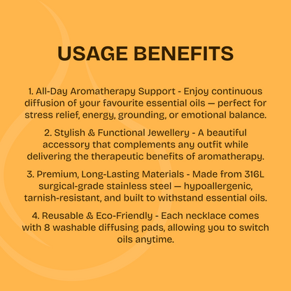 Tree of Life - Aromatherapy Diffusing Necklace - Yellow Gold