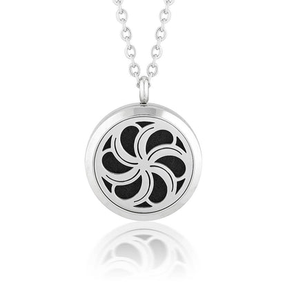 Essential oil diffuser necklace, aromatherapy locket flower design sunny days